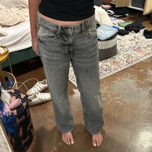 H&M baggy low waist grey/black jeans